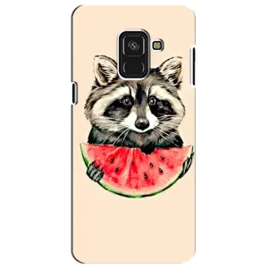 Силиконовый Чехол с Енотами на Samsung A8 Plus, A730F (Енот)