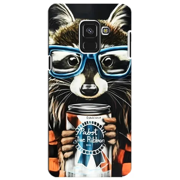 Чехол с рисунком «Енот в очках» для Samsung Galaxy A8 Plus 2018 (A730F) Чехол с рисунком «Енот в очках» для Samsung Galaxy A8 Plus 2018 (A730F)