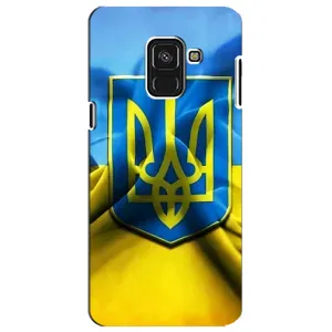 Чехол с картинкой (Патриотический ГЕРБ) на Samsung A8 Plus, A730F (Герб и Флаг Украины)
