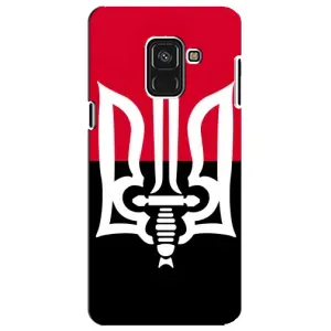Чехлы УПА (Красно-Чёрный) на Samsung A8 Plus, A730F (Герб Украины)