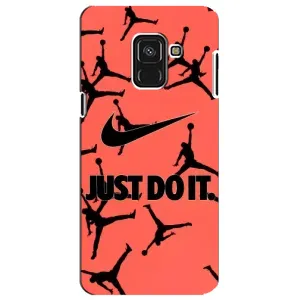 Силиконовый Чехол Nike Air Jordan на Самсунг А8 Плюс 2018 (Just Do It)