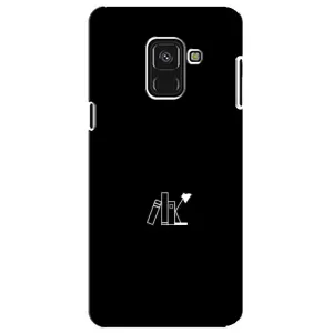 Чехол с картинками на черном фоне для Samsung A8 Plus, A730F (Книжки)