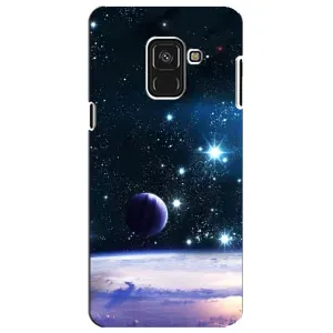 Чохол (ТПУ) з планетами на Samsung A8 Plus, A730F (Космічний вид)