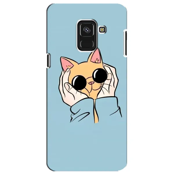 Чехол с рисунком «КОТИК в очках» для Samsung Galaxy A8 Plus 2018 (A730F)
