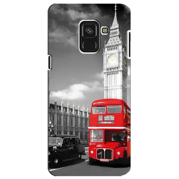 Чехол с рисунком «Красный автобус» для Samsung Galaxy A8 Plus 2018 (A730F)