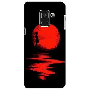 Летний Чехол на Samsung A8 Plus, A730F (Красный Закат)