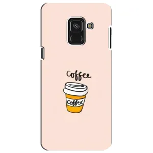 Чехол с изображением  вкусной еды для Samsung A8 Plus,  A730F (Кружка кофе)