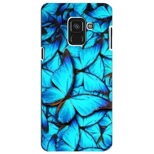 Силиконовый бампер с картинкой животных для Samsung A8 Plus, A730F (Крылья бабочек)
