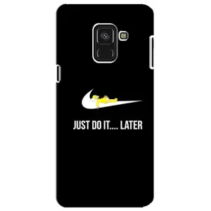 Силиконовый Чехол на Samsung A8 Plus, A730F с картинкой Nike (Later)