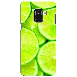 Чехол с изображением  вкусной еды для Samsung A8 Plus,  A730F (Лайм)