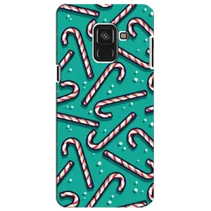 Силіконовий бампер на різдво для Samsung A8 Plus, A730F (Льодяники)