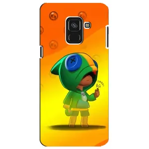 Чохол Бравл Старс для Samsung A8 Plus, A730F (LEON в кофті)
