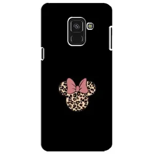 Чехол с леопардовым принтом на Samsung A8 Plus, A730F (Леопардовая Минни)