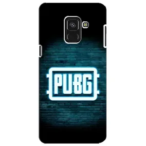 Чохол (TPU) з картинкою "Лого Пабг" на Самсунг А8 Плюс 2018 (Лого PUBG)