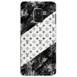 Чехол Стиль Louis Vuitton на Samsung A8 Plus, A730F (LV на белом)