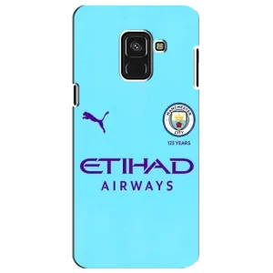 Силиконовые Чехлы принт Футбол на Samsung A8 Plus, A730F (Man City)