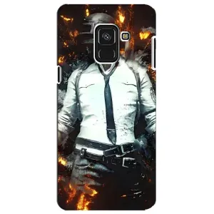 Чохол з картинкою "Герой Pubg" на Samsung A8 Plus,  A730F (Man Пубг)