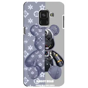 Силиконовый чехол для Samsung A8 Plus, A730F (Медведь Louis Vuitton)