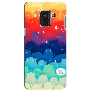 Силиконовый чехол с котиком для Samsung A8 Plus, A730F (Mew)