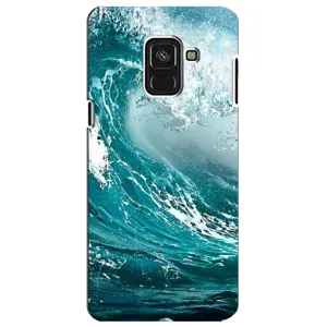 Летний Чехол на Samsung A8 Plus, A730F (Морская волна)