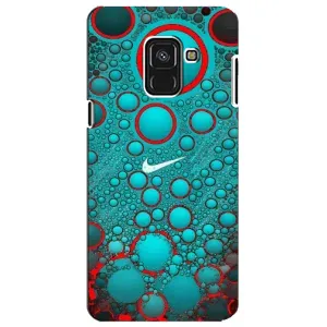 Силиконовый Чехол на Samsung A8 Plus, A730F с картинкой Nike (Найк зеленый)