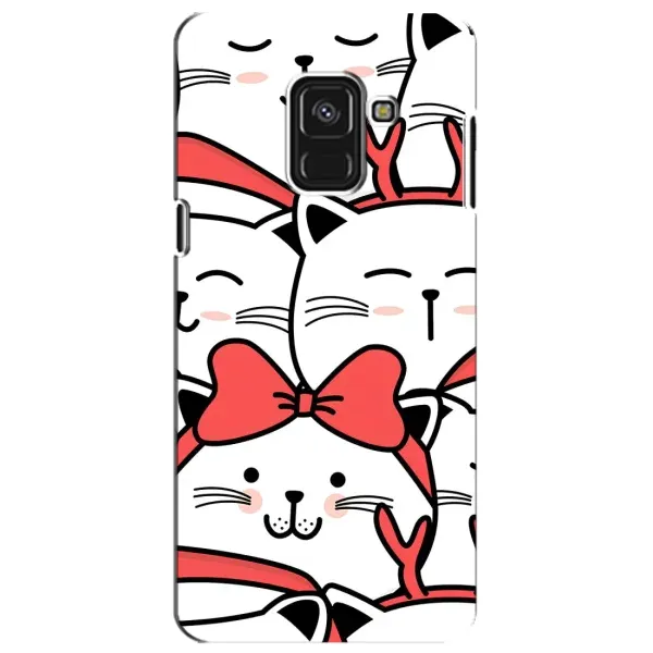Чехол с рисунком «Новогодние котики» для Samsung Galaxy A8 Plus 2018 (A730F)