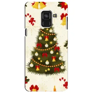 Чохол новорічна ялинка на Samsung A8 Plus, A730F (Новорічний принт)
