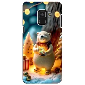Чохли на Новий Рік Samsung A8 Plus, A730F (Новорічний ведмедик)