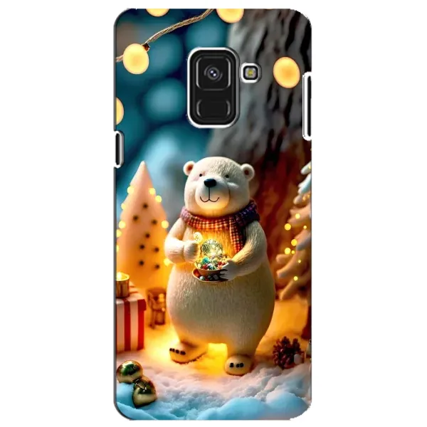 Чехол с рисунком «Новогодний ведмеженок» для Samsung Galaxy A8 Plus 2018 (A730F)