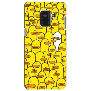 Силиконовый бампер с картинкой животных для Samsung A8 Plus, A730F (Особенный)