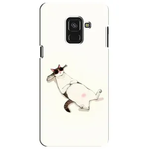 Чехол на тематику: Коты для Samsung Galaxy A8 Plus 2018 (A730F) (Отдых)