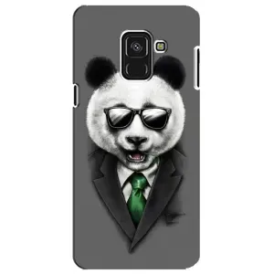 Чехлы с Пандами на Samsung A8 Plus, A730F (Панда в очках)