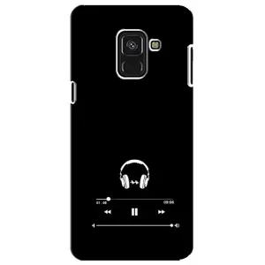 Чехол с картинками на черном фоне для Samsung A8 Plus, A730F (Плеер)