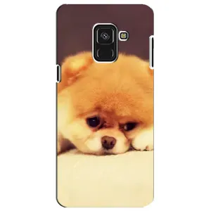 Чехол (ТПУ) Милые собачки для Samsung A8 Plus, A730F (Померанский шпиц)