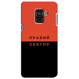 Чехлы УПА (Красно-Чёрный) на Samsung A8 Plus, A730F (Правый Серктор)