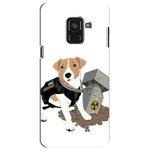 Чехол с принтом Собаки Патрон для Samsung A8 Plus, A730F (Пёс Патрон с ракетой)