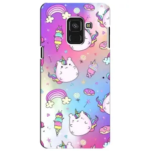 Чохол Unicorn на Samsung A8 Plus, A730F (Веселка і Єдинорог)