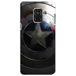 Чохол с Щітом Капітана Америки на Samsung A8 Plus,  A730F (Ретро Щит Капітана)