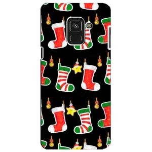 Силіконовий бампер на різдво для Samsung A8 Plus, A730F (Різдвяні подарунки)