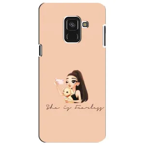 Силиконовый Чехол на Samsung A8 Plus, A730F с картинкой Стильных Девушек (С собакой)