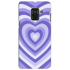 Чехлы с тематикой "Маленькие Сердечки" на Samsung A8 Plus, A730F (Сердце фиолет)