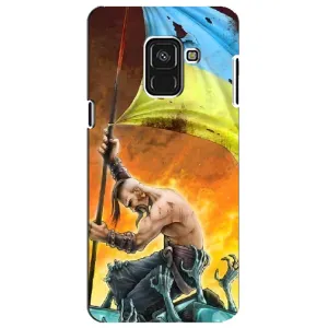 Чехол с картинкой (Патриотический КОЗАК) на Samsung A8 Plus, A730F (Сильный Козак)