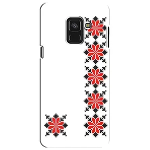Силиконовый Чехол на Samsung A8 Plus, A730F с картинкой Вышиванки (Силуэт вышиванки)