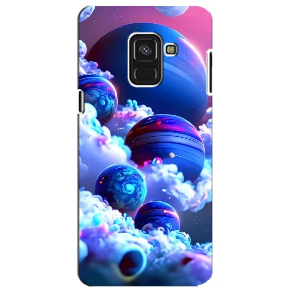 Чехол с рисунком «Синие планеты» для Samsung Galaxy A8 Plus 2018 (A730F)