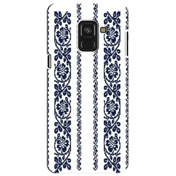 Чехол с рисунком «Синяя вышиванка» для Samsung Galaxy A8 Plus 2018 (A730F)