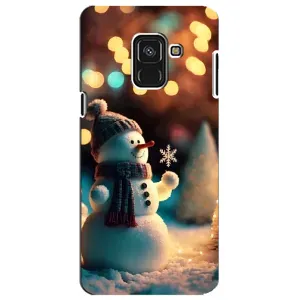 Чохли на Новий Рік Samsung A8 Plus, A730F (Сніговик святковий)