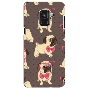 Чехол (ТПУ) Милые собачки для Samsung A8 Plus, A730F (Собачки Мопсики)