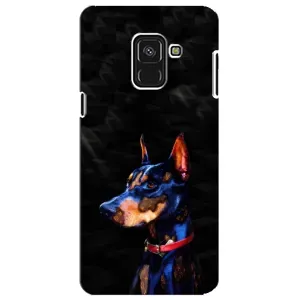 Бампер для Samsung A8 Plus, A730F с картинкой "Песики" (Собака Мопс)