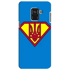 Чехол с картинкой (Патриотический ГЕРБ) на Samsung A8 Plus, A730F (Super - Герб)