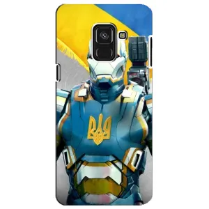 Силиконовый Чехол на Samsung A8 Plus, A730F (Я-Украина) (Украинский робокоп)